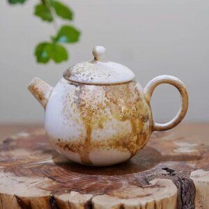 White Ceramic Teapot  Tea Serving Piece